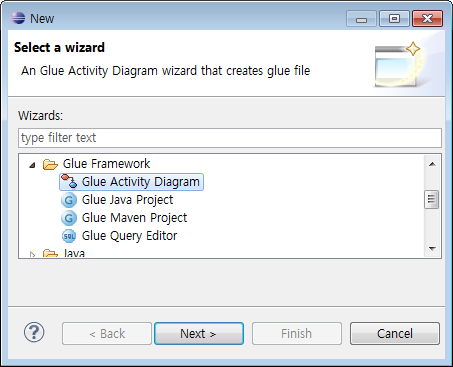 Glue Activity Diagram 생성 wizard